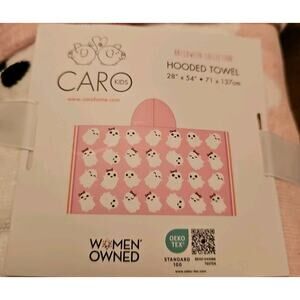 Hooded Towel Pink Ghosts Halloween Collection 28x54 In Caro kids